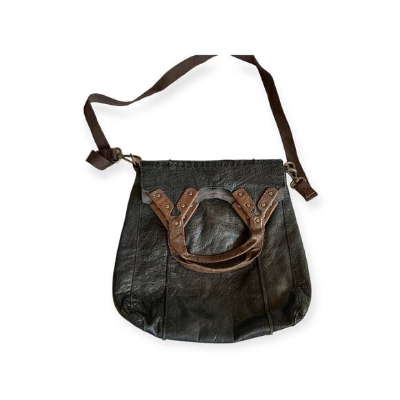 The Sack Hobo Cross Body Two Tone Brown Bag - Picture 1 of 3